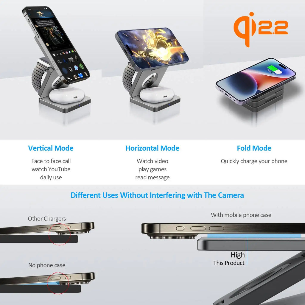 3-in-1 Foldable Magnetic Charger