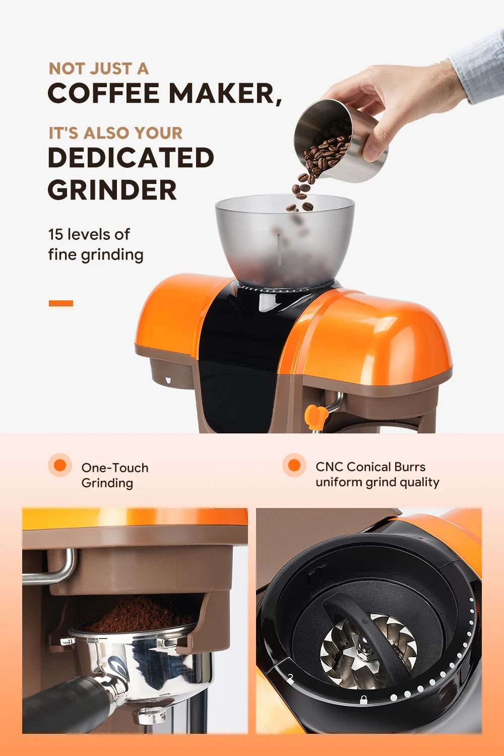 BaristaPro 19-Bar Espresso & Grinder Station