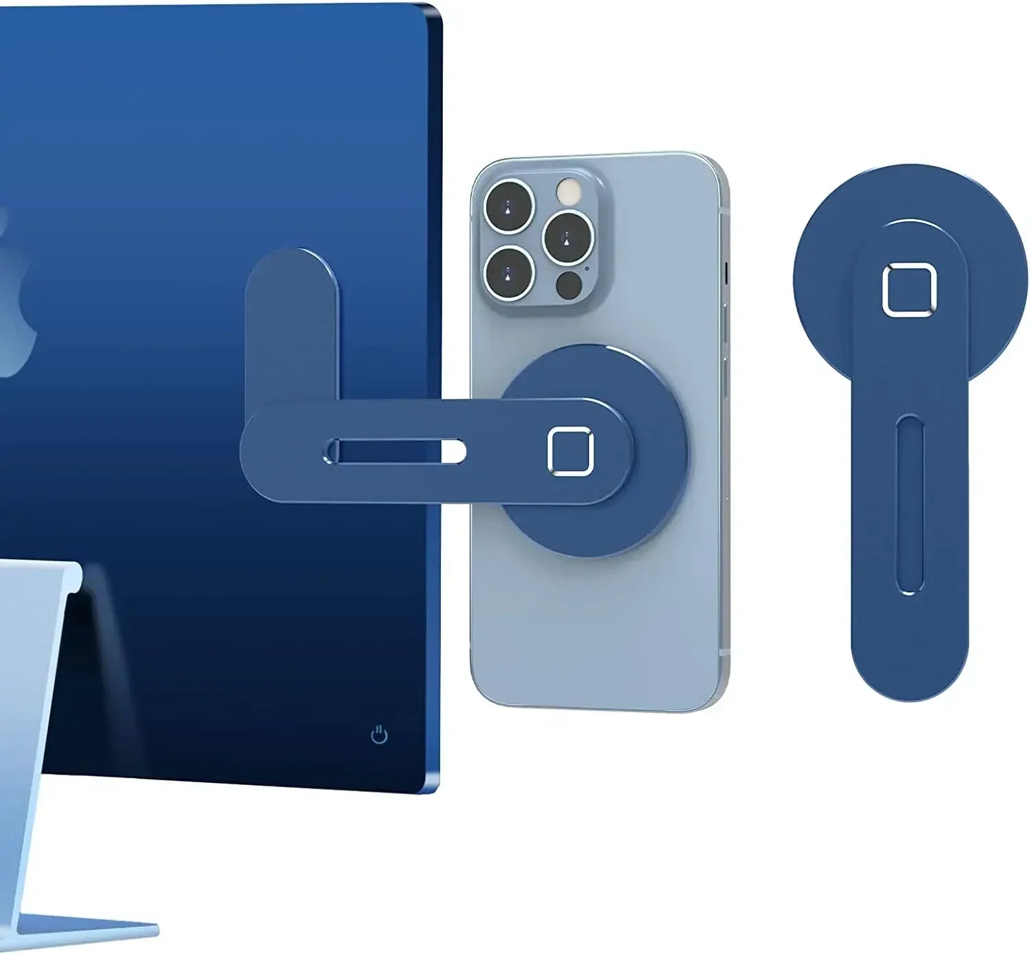 Magnetic Laptop Phone Mount – Foldable Side Monitor Screen Extender Bracket