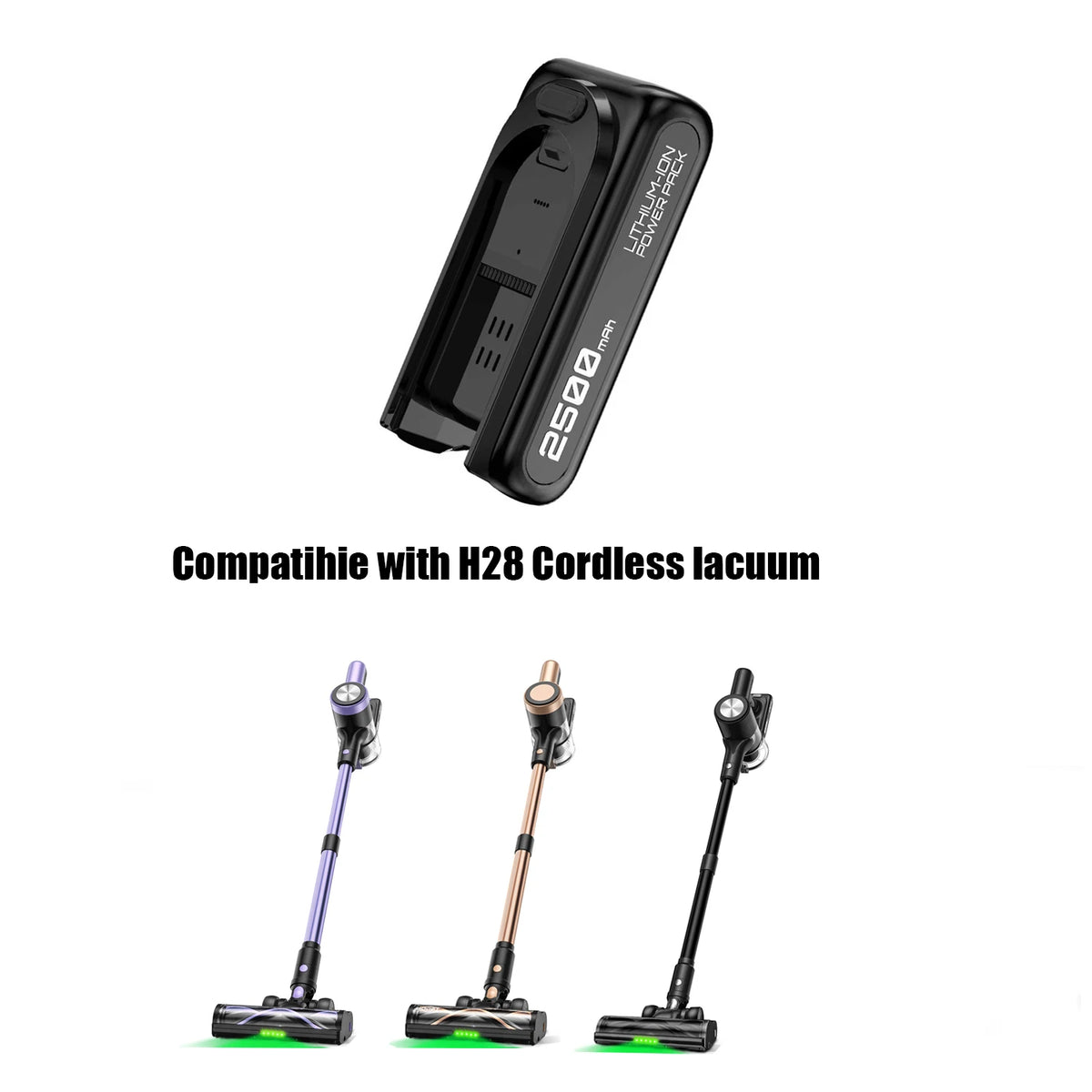 Replaceable (22.2V 2500mAh) for H28J Cordless Vacuum Cleaner