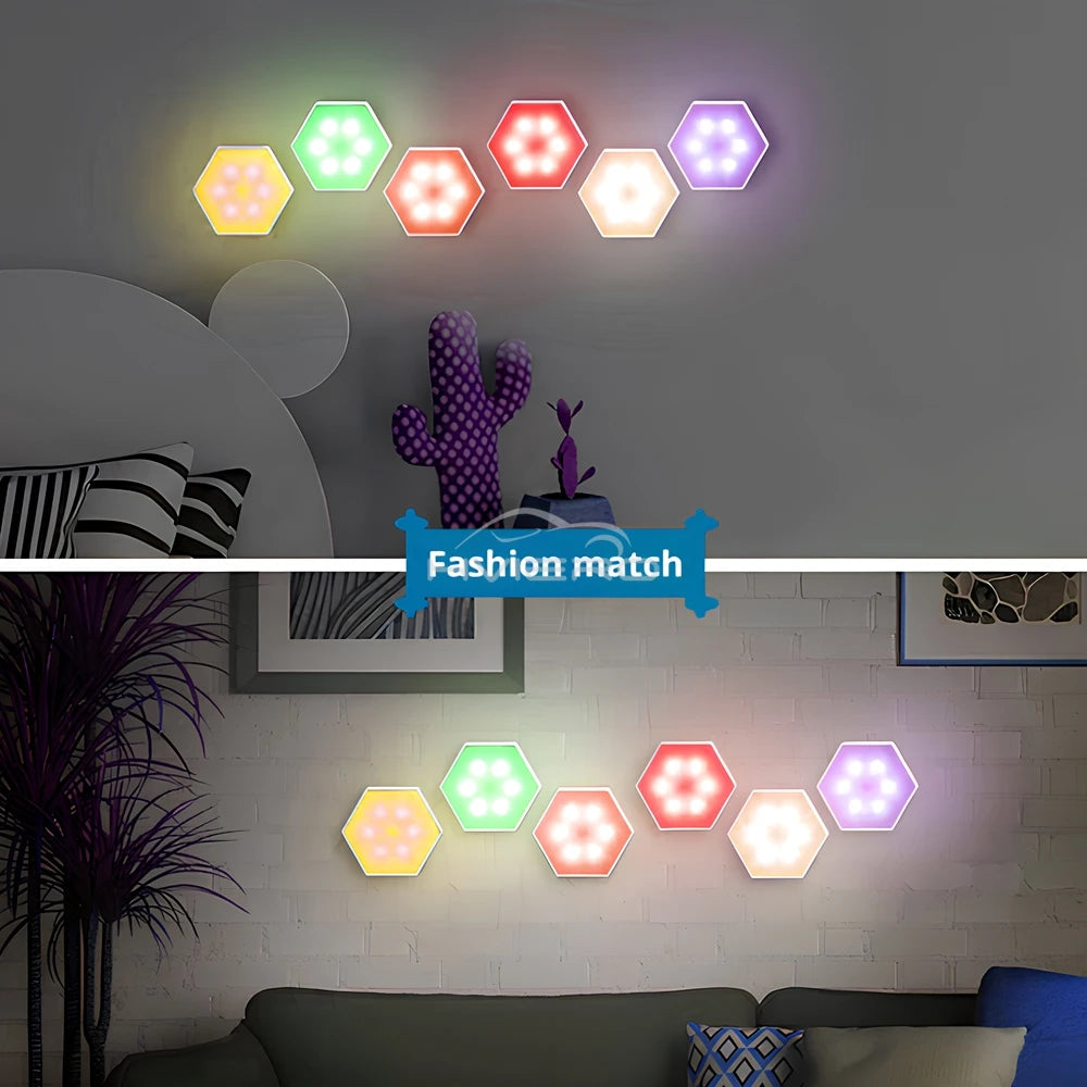Quantum Hexagon RGB Touch Wall Lamp