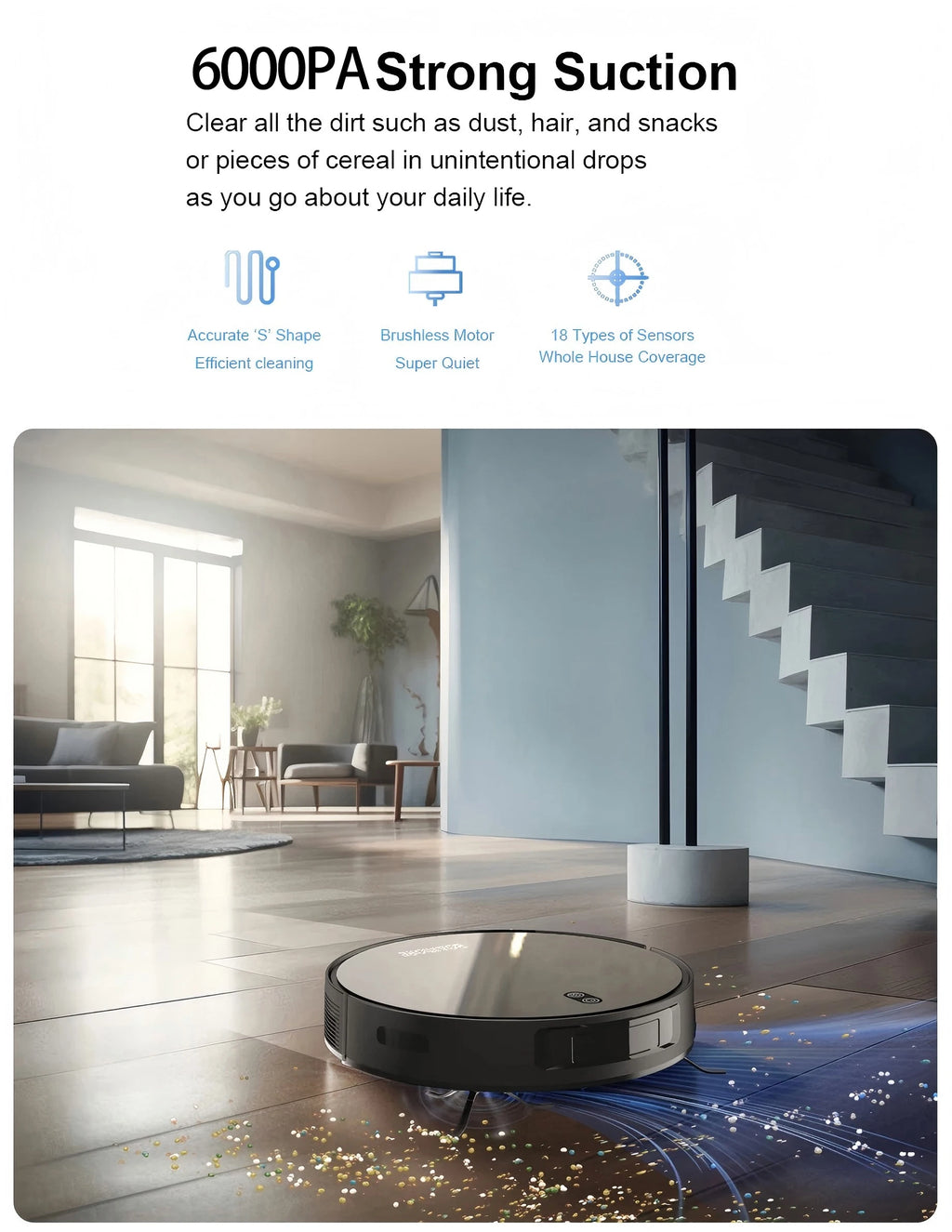 Smart Power-Clean Robot Vacuum