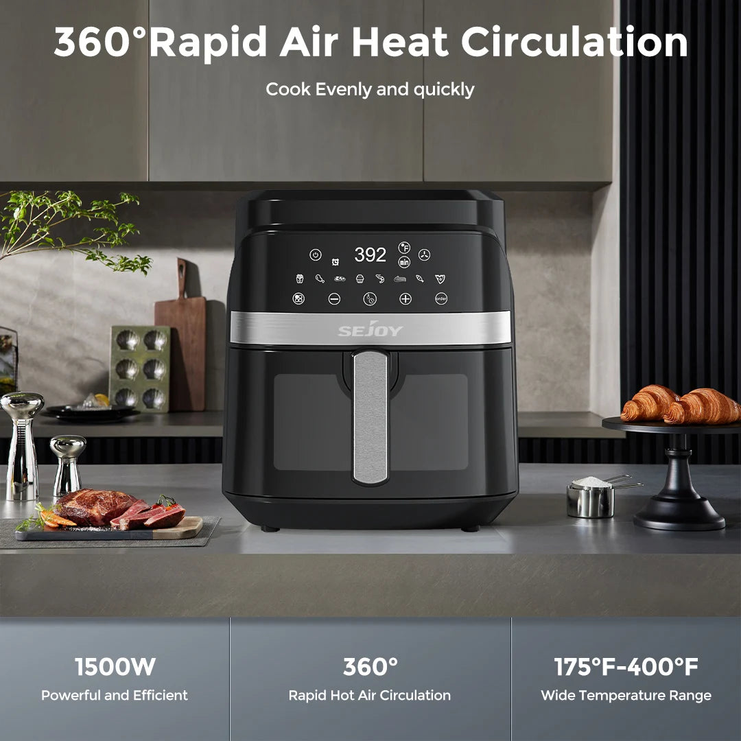 Sejoy 6QT 8-in-1 Air Fryer