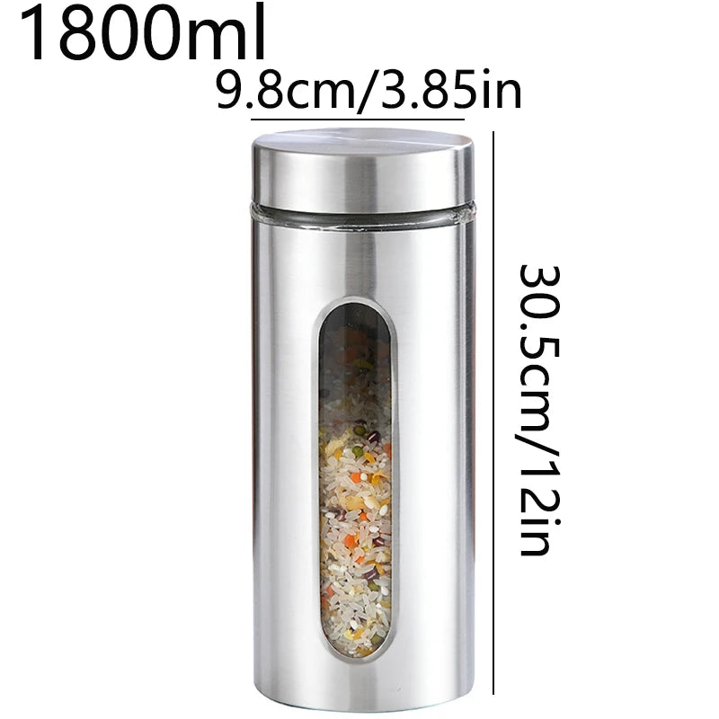 Stainless Steel Coffee Canister with Visual Window