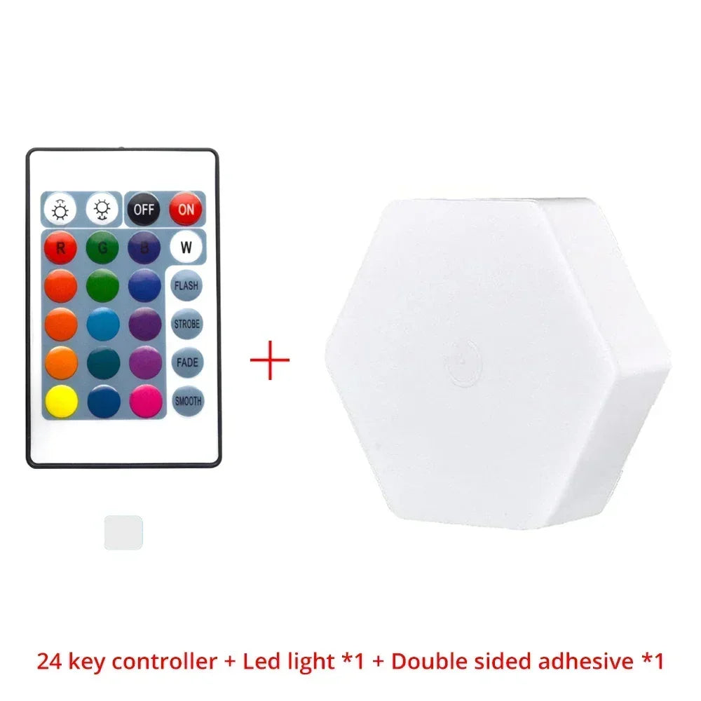 Quantum Hexagon RGB Touch Wall Lamp
