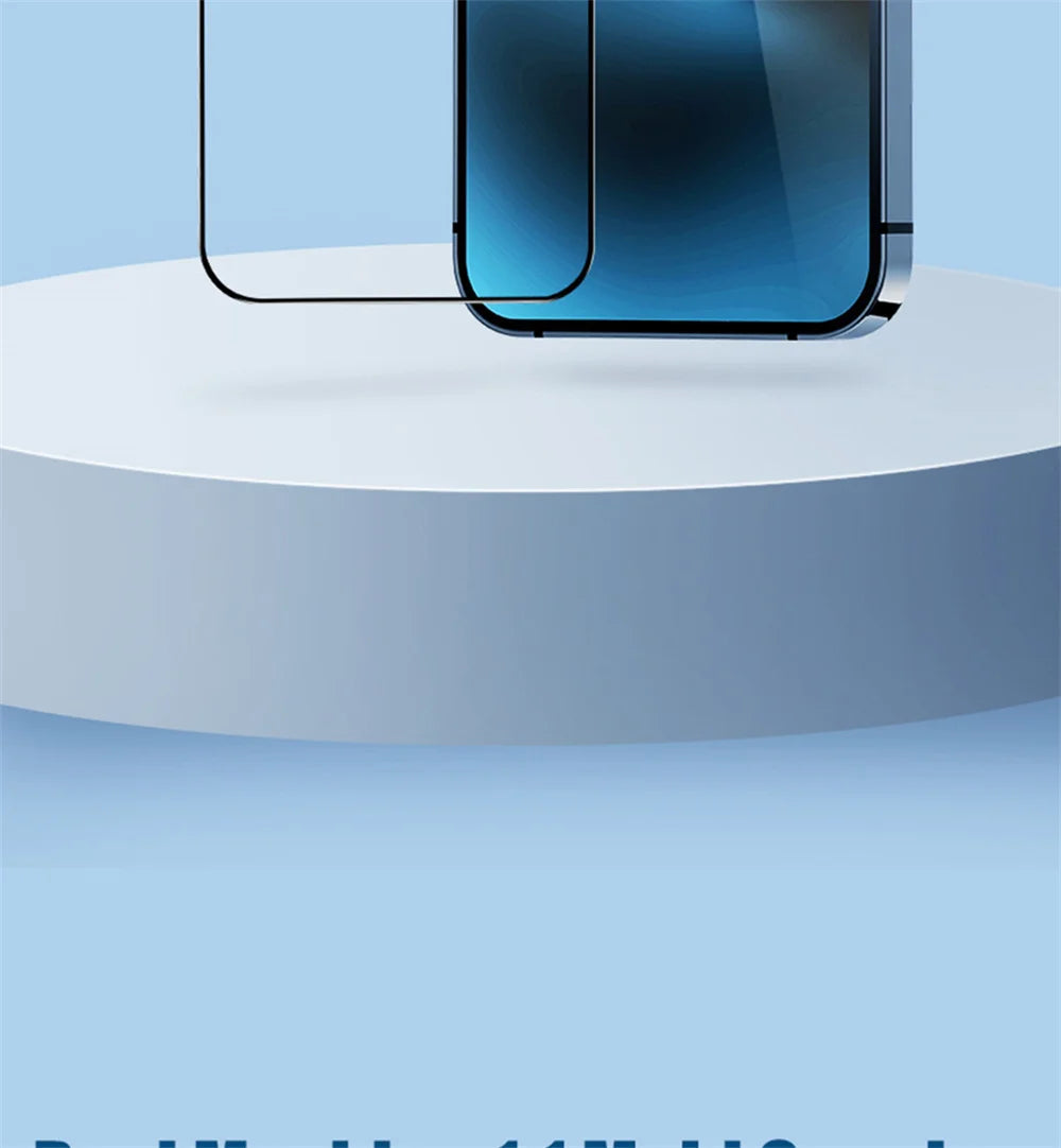 Coverage Tempered Glass Screen Protector with Black Edge for iPhone