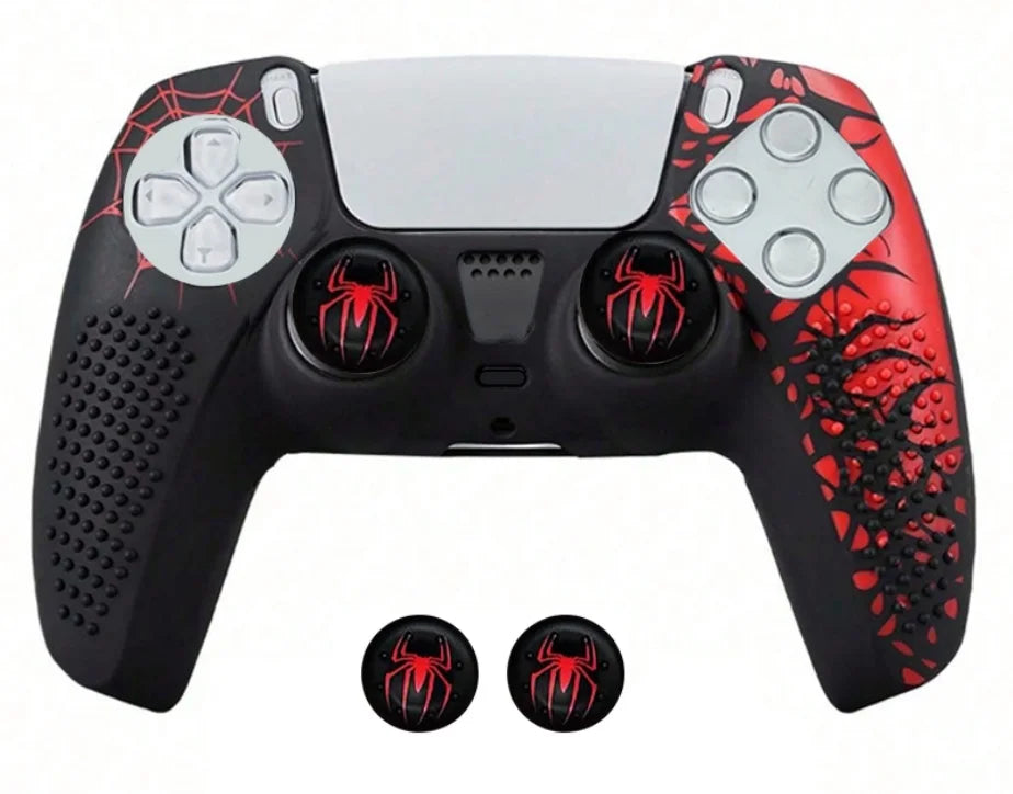 PS5 Controller Silicone Skin – Anti-Slip Case with Thumb Grips & Touchpad Sticker