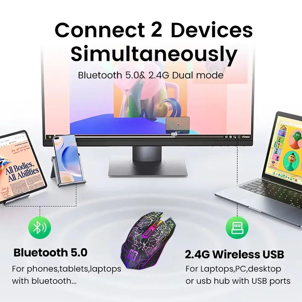 Dual-Mode Wireless RGB Gaming Mouse