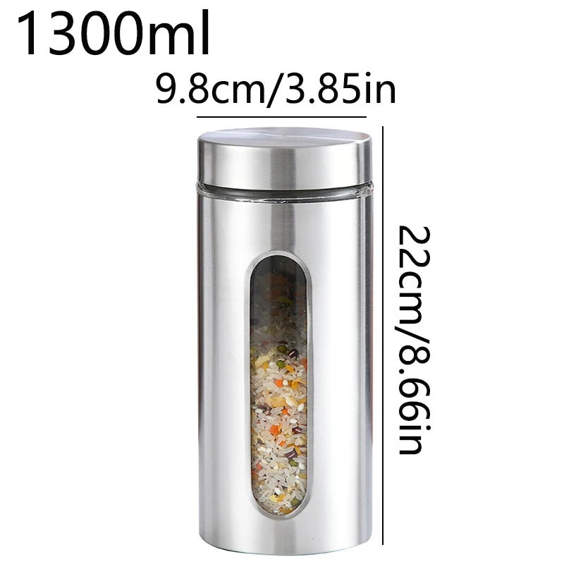 Stainless Steel Coffee Canister with Visual Window