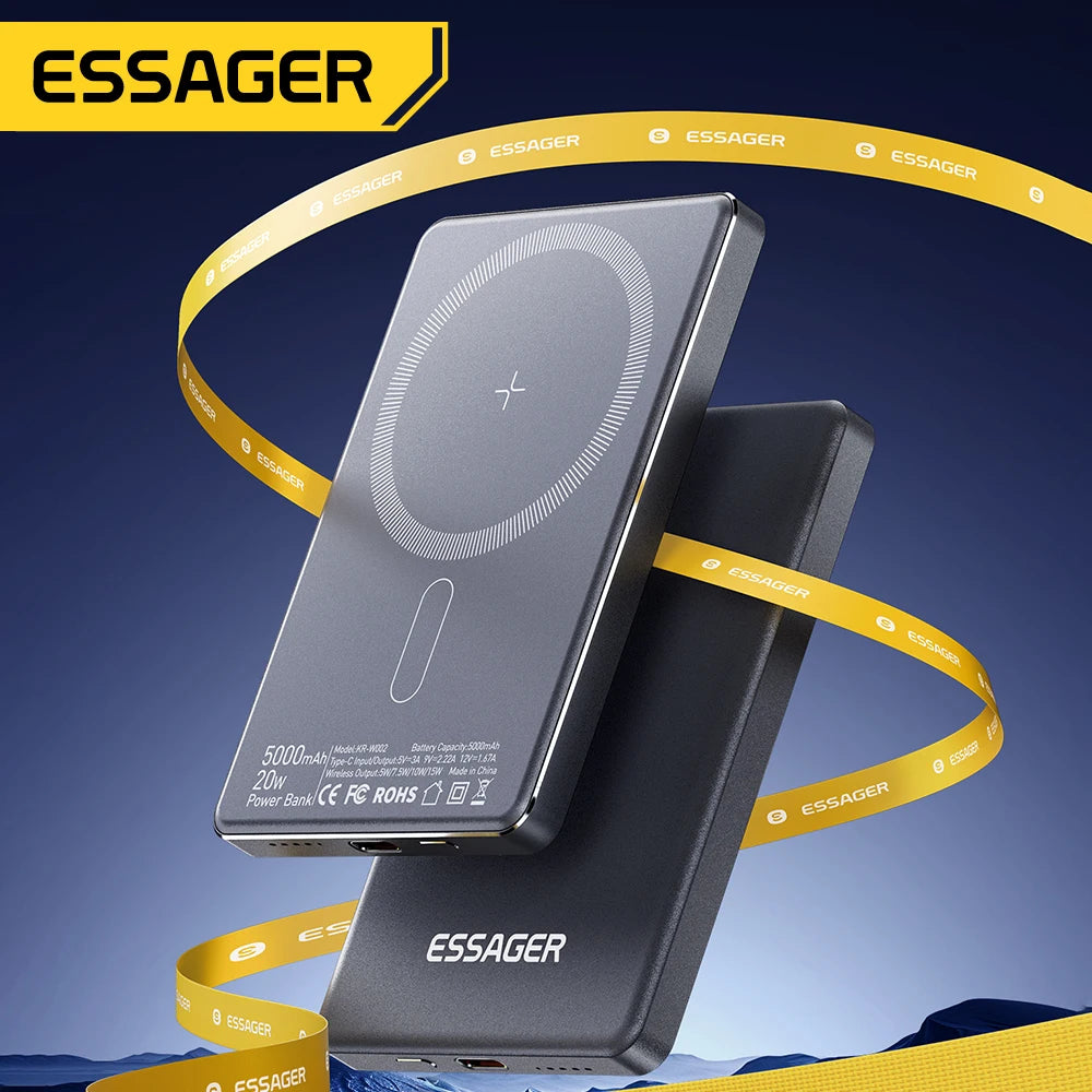 ssager MagSlim 5K – Ultra-Thin Magnetic Power Bank