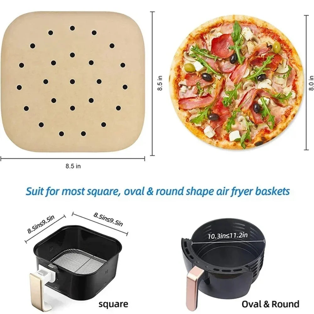Upgraded Perforated Air Fryer Parchment Paper (50/100Pcs)