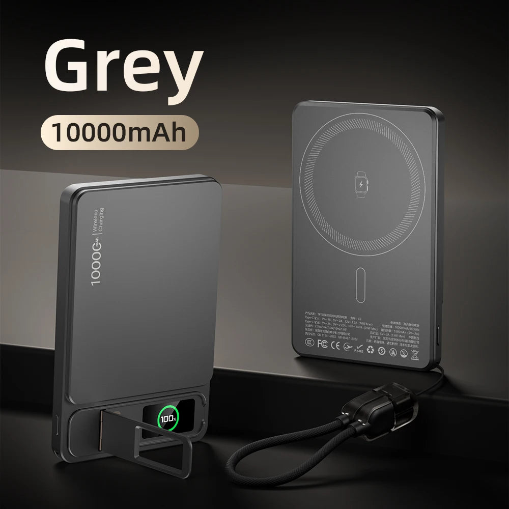 MagMax 10K – 2-in-1 Magnetic Power Bank for iPhone & Apple Watch