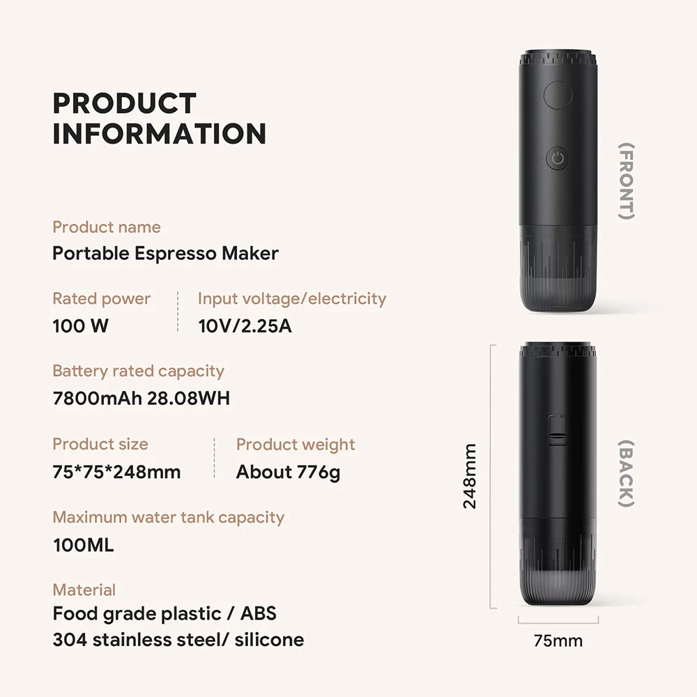 Portable 2-in-1 Espresso Maker