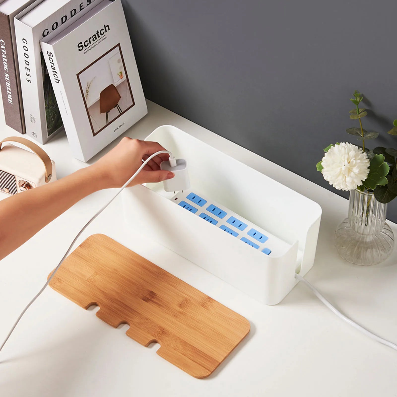 Minimalist Cord Organizer & Power Strip Cover