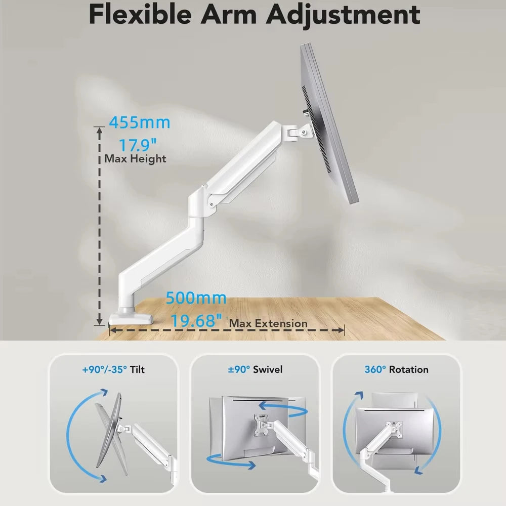 Single Monitor Mount for 13″–32″ Screens